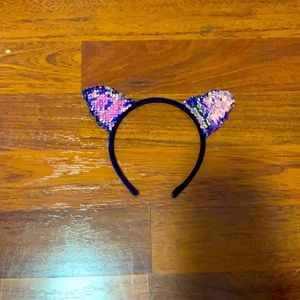 A cat ear flippy headband and it is light up